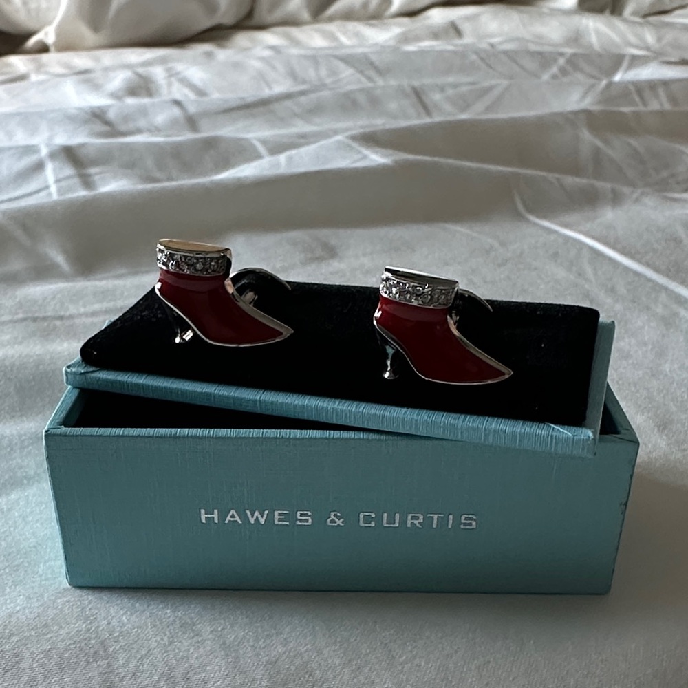 Hawes & Curtis Red Shoe Cufflinks